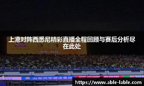 上港对阵西悉尼精彩直播全程回顾与赛后分析尽在此处